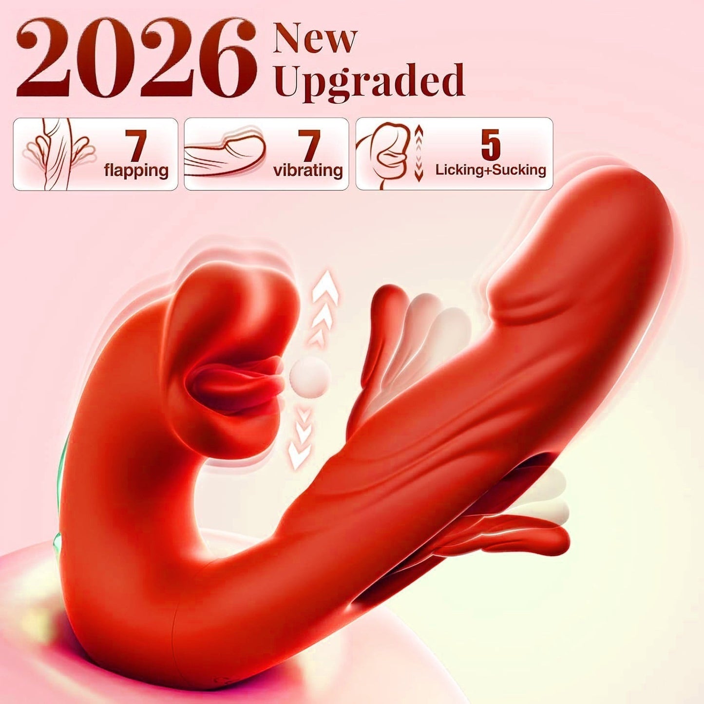 🔥Išpardavimas su 70 % nuolaida 💋 2026 m. patobulintas „Luvora™ 4 viename“ plasnojantis ir laižantis vibratorius