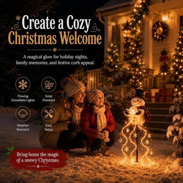 🎄 Paskutinė diena: 49% nuolaida 🎄 Snowman Magic WellTM – LED sodo lempa ❄️