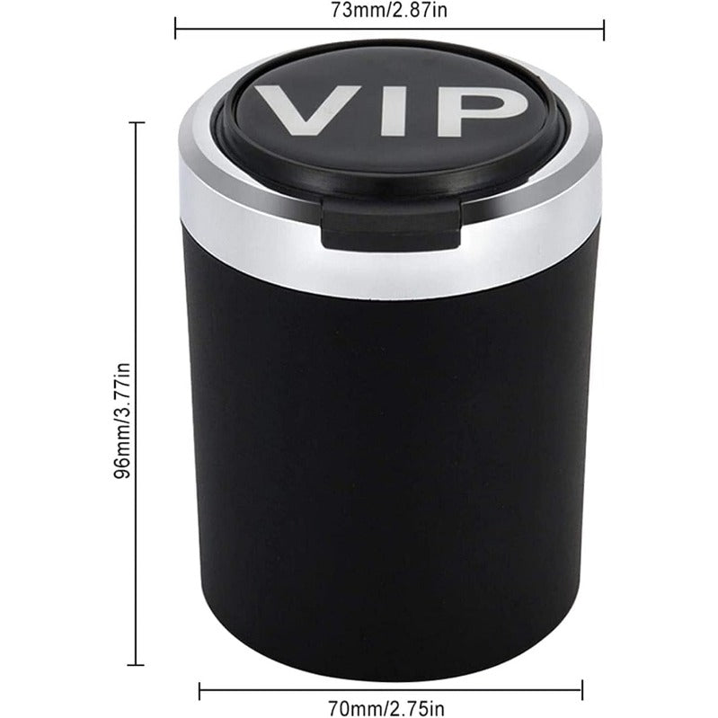 Woyuosn bedūmė nerūdijančio plieno LED automobilinė peleninė