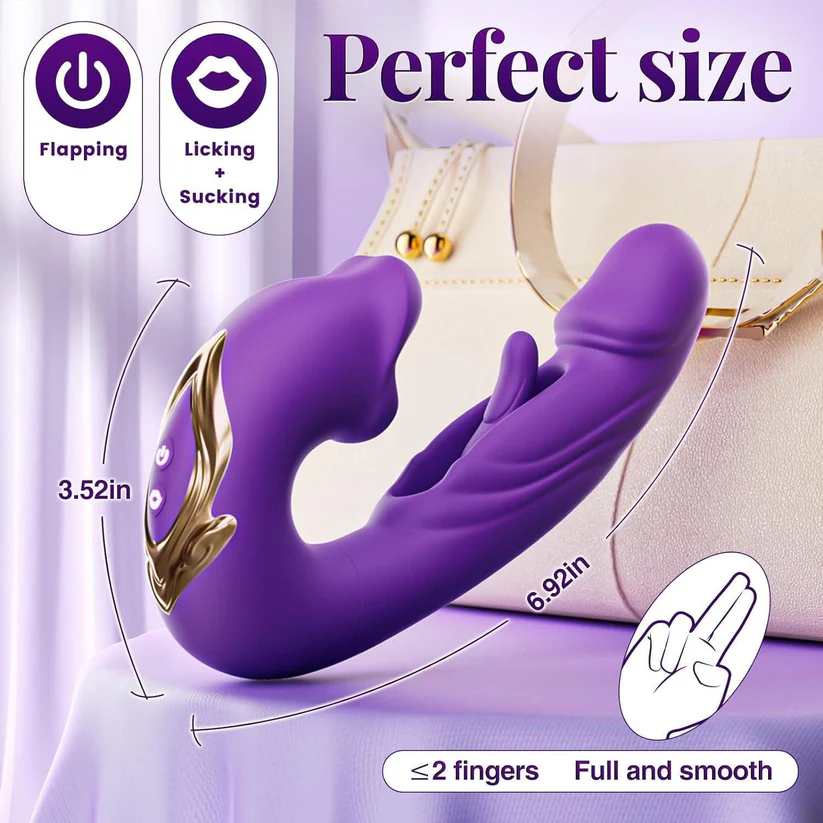 🔥Išpardavimas su 70 % nuolaida 💋 2026 m. patobulintas „Luvora™ 4 viename“ plasnojantis ir laižantis vibratorius