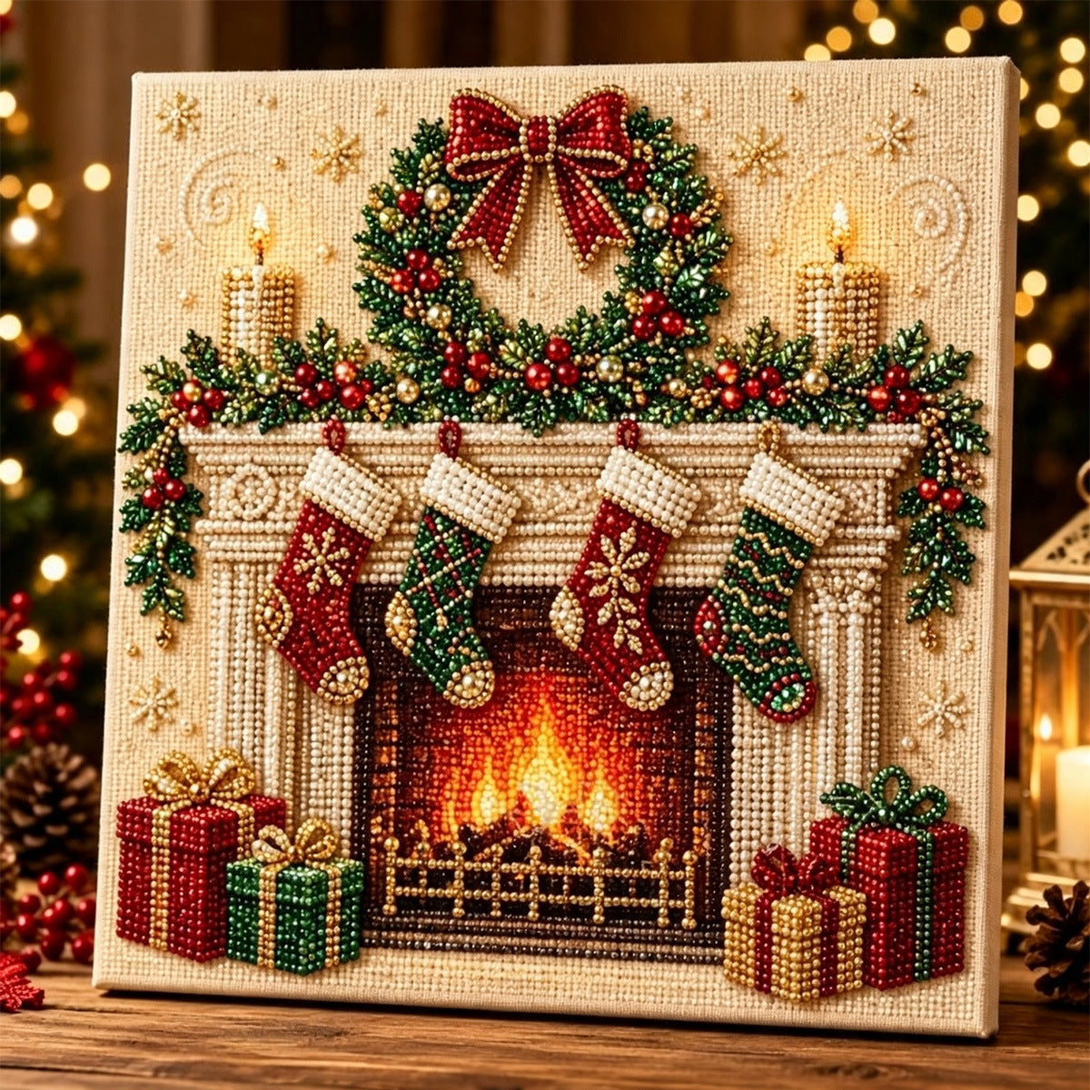 🔥 ANKSTYVAS KALĖDŲ IŠPARDAVIMAS 49% NUOLAIDA 🎄 Šventinis "pasidaryk pats" deimantų perlų tapybos meno rinkinys