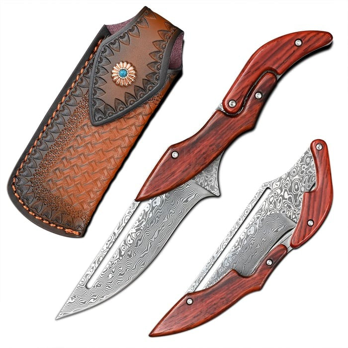"Heritage Lockback" vokas: Damasko plienas ir sandalmedis 🔪