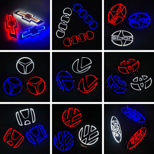 🔥 5D žibintai su automobilio emblema, naujausi 2026 m. modeliai