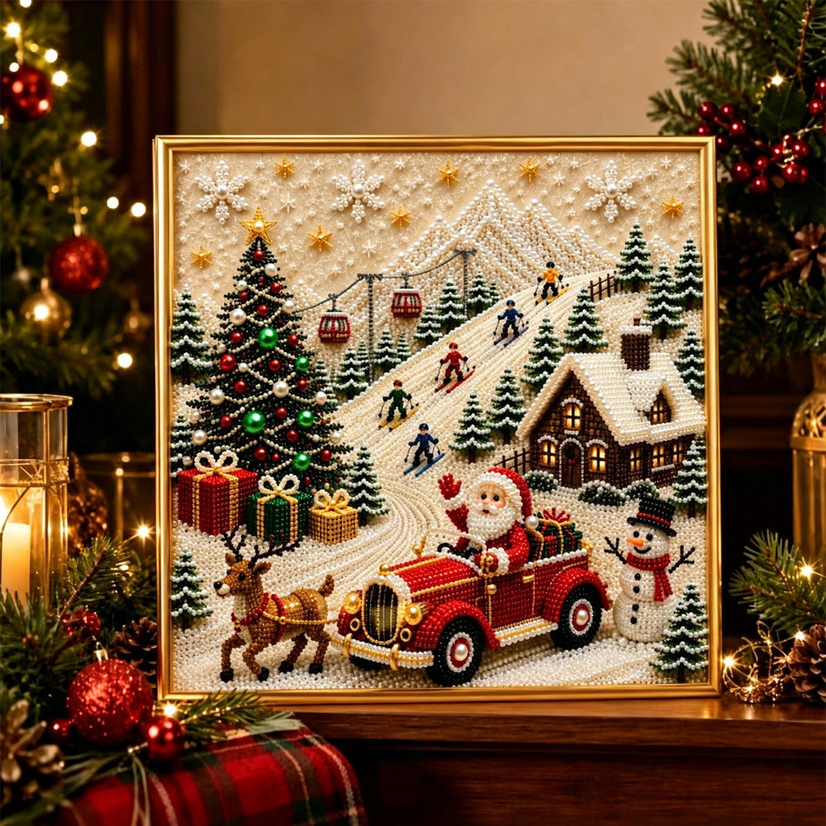 🔥 ANKSTYVAS KALĖDŲ IŠPARDAVIMAS 49% NUOLAIDA 🎄 Šventinis "pasidaryk pats" deimantų perlų tapybos meno rinkinys