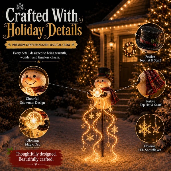 🎄 Paskutinė diena: 49% nuolaida 🎄 Snowman Magic WellTM – LED sodo lempa ❄️