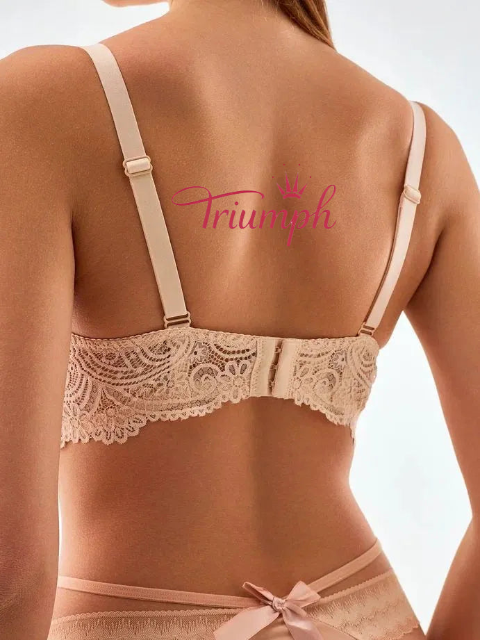 Triumph® 4 vnt.💖50 % nuolaida✨Nėriniuota liemenėlė dideliems dydžiams, gili V formos [65A-120H]