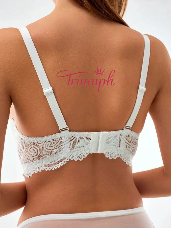 Triumph® 4 vnt.💖50 % nuolaida✨Nėriniuota liemenėlė dideliems dydžiams, gili V formos [65A-120H]