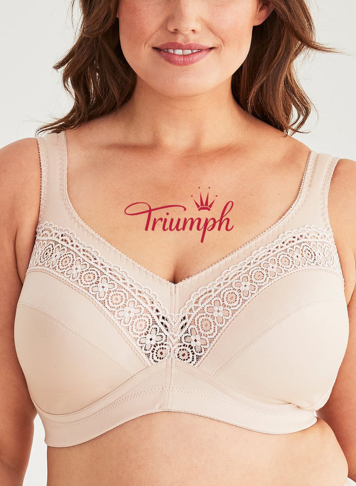 Triumph – [4 vnt.] Žiedlapių nėrinių „Push-up“ liemenėlė