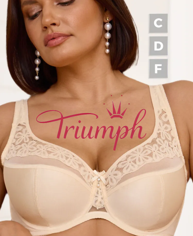 Triumph - 4 vnt.🔥 Nėrinių rašto liemenėlė su „push-up“ efektu