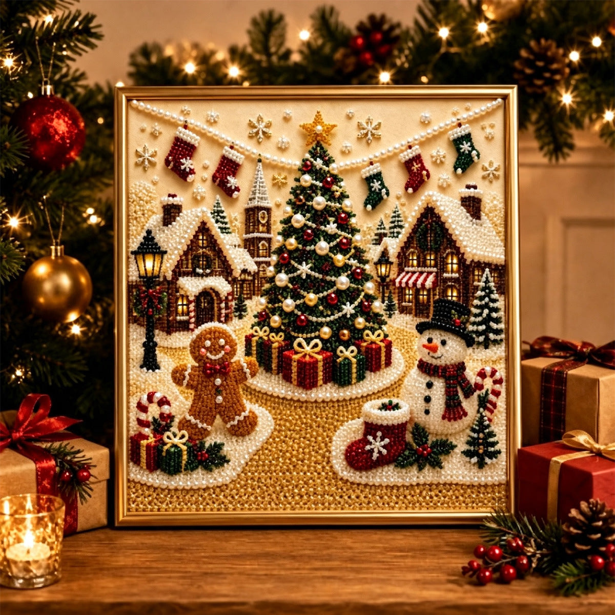 🔥 ANKSTYVAS KALĖDŲ IŠPARDAVIMAS 49% NUOLAIDA 🎄 Šventinis "pasidaryk pats" deimantų perlų tapybos meno rinkinys