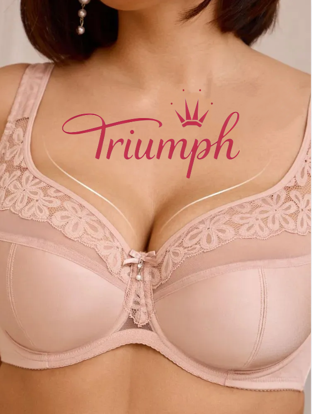 Triumph - 4 vnt.🔥 Nėrinių rašto liemenėlė su „push-up“ efektu