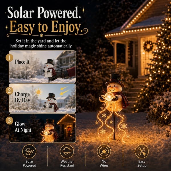 🎄 Paskutinė diena: 49% nuolaida 🎄 Snowman Magic WellTM – LED sodo lempa ❄️