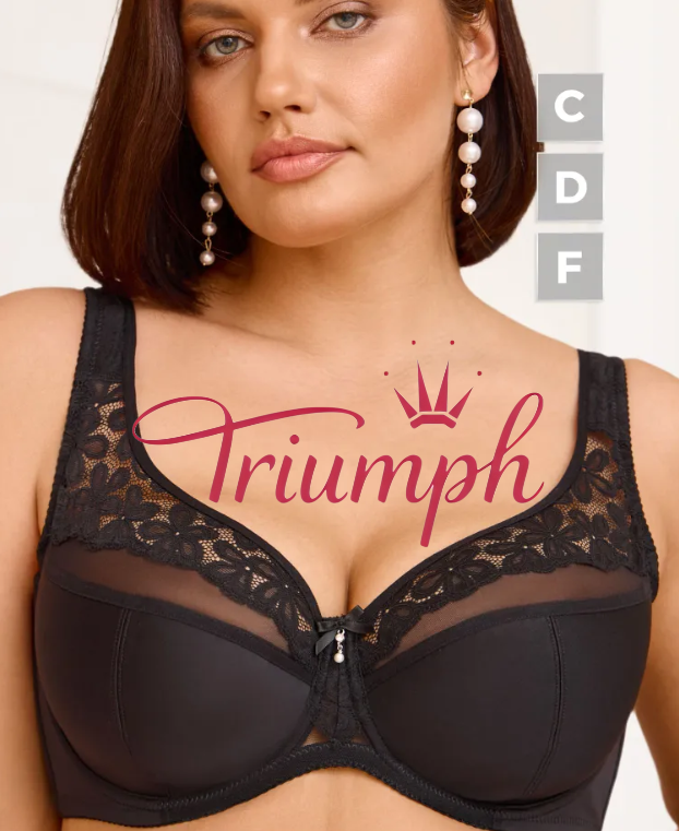 Triumph - 4 vnt.🔥 Nėrinių rašto liemenėlė su „push-up“ efektu