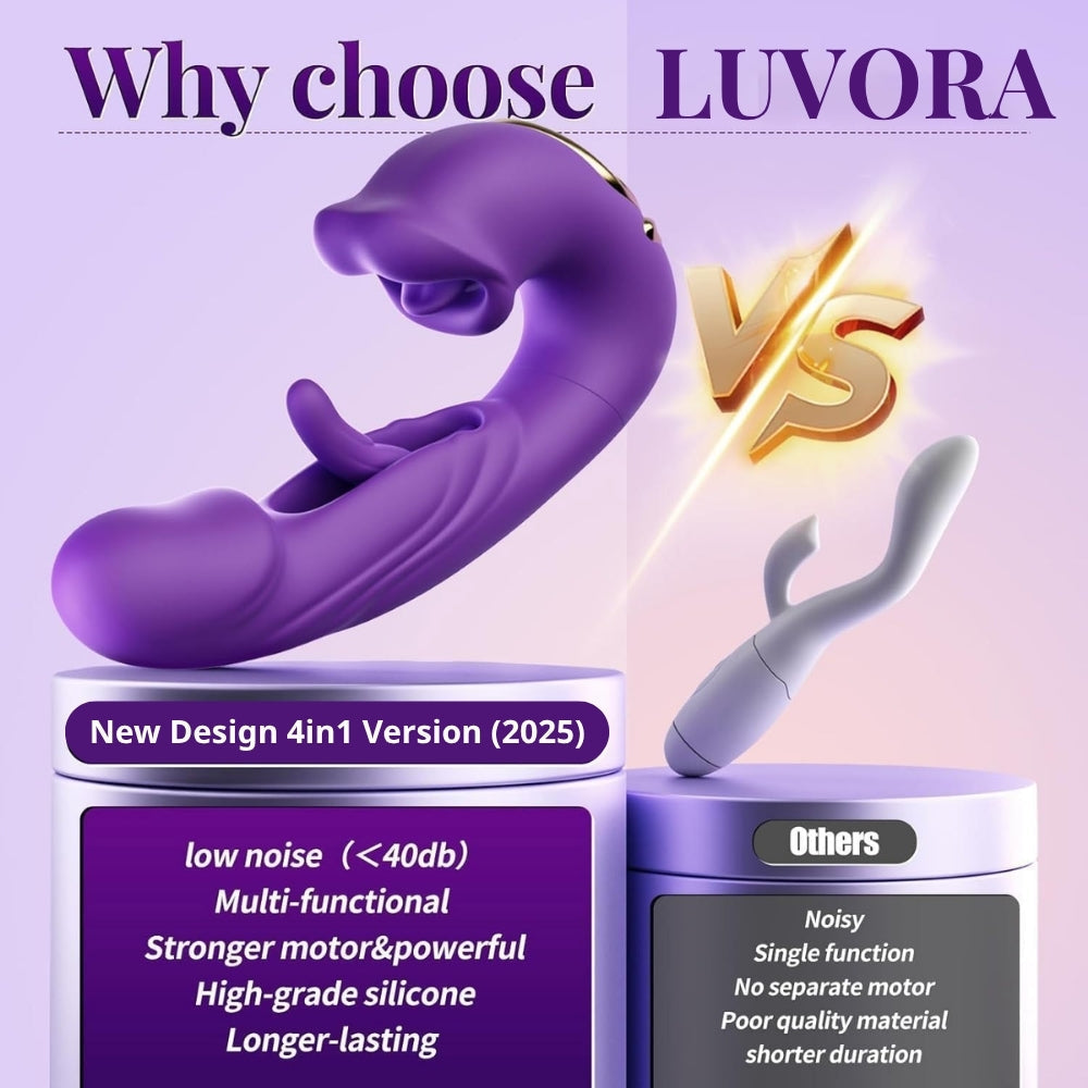 🔥Išpardavimas su 70 % nuolaida 💋 2026 m. patobulintas „Luvora™ 4 viename“ plasnojantis ir laižantis vibratorius
