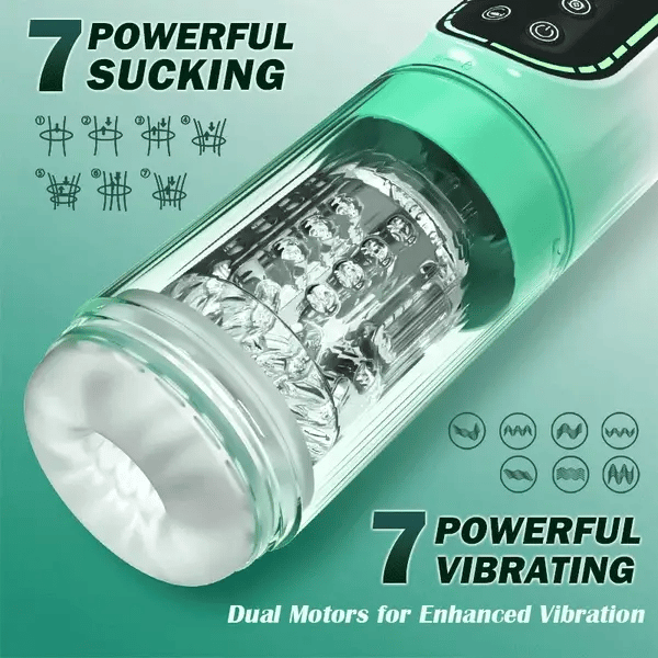 😍Heaven“ – 5 viename automatinis vyriškas masturbatorius ir penio siurbimo pompa 🎁