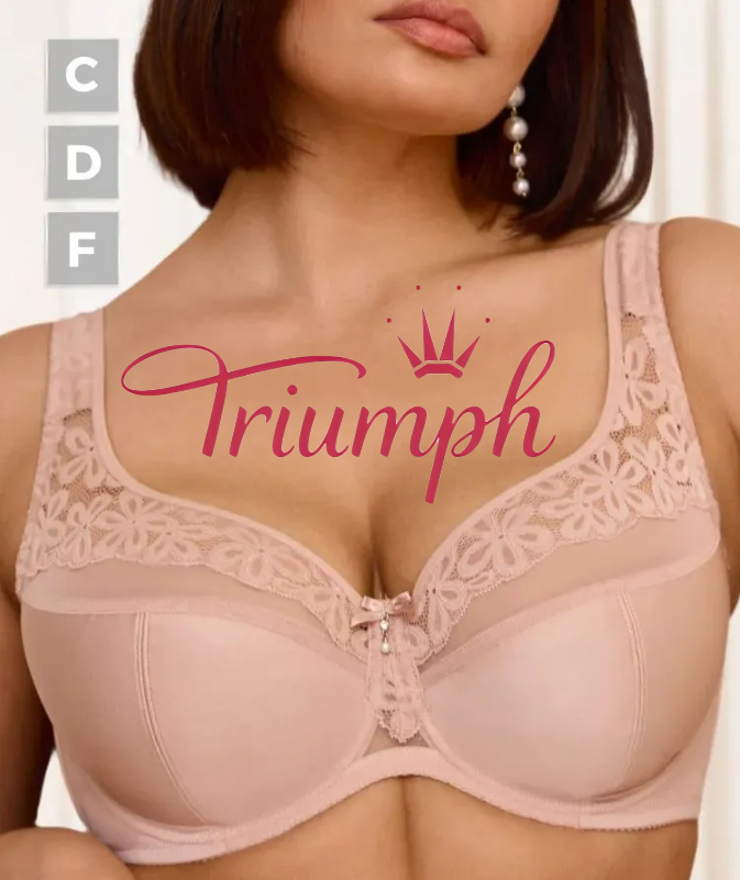 Triumph - 4 vnt.🔥 Nėrinių rašto liemenėlė su „push-up“ efektu
