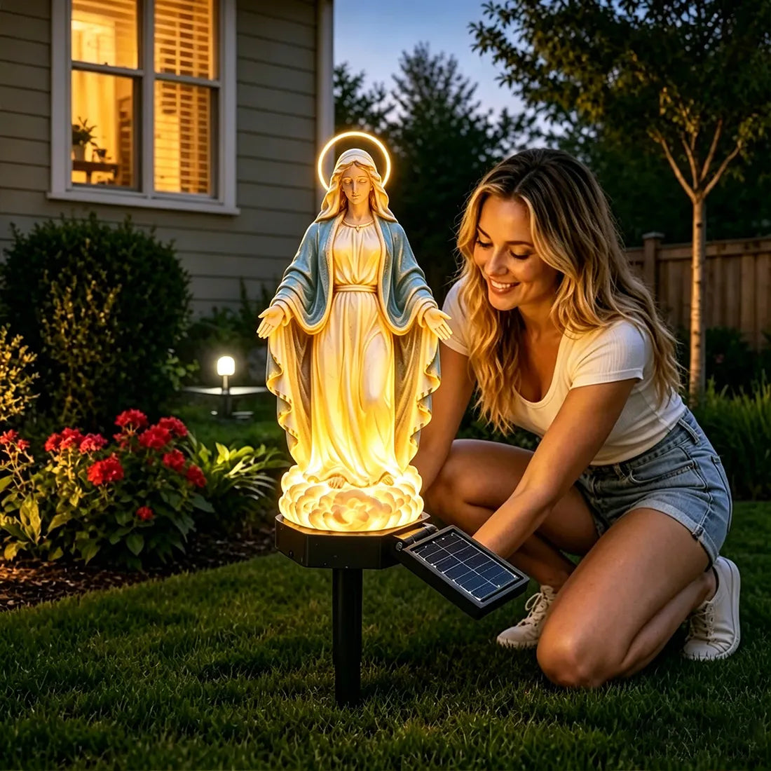 ŠIANDIENOS SPECIALUS PASIŪLYMAS - 50 % NUOLAIDA🔥 ŠV. MARIJOS SAULĖS ENERGIJOS SODO ŽIBINTAI
