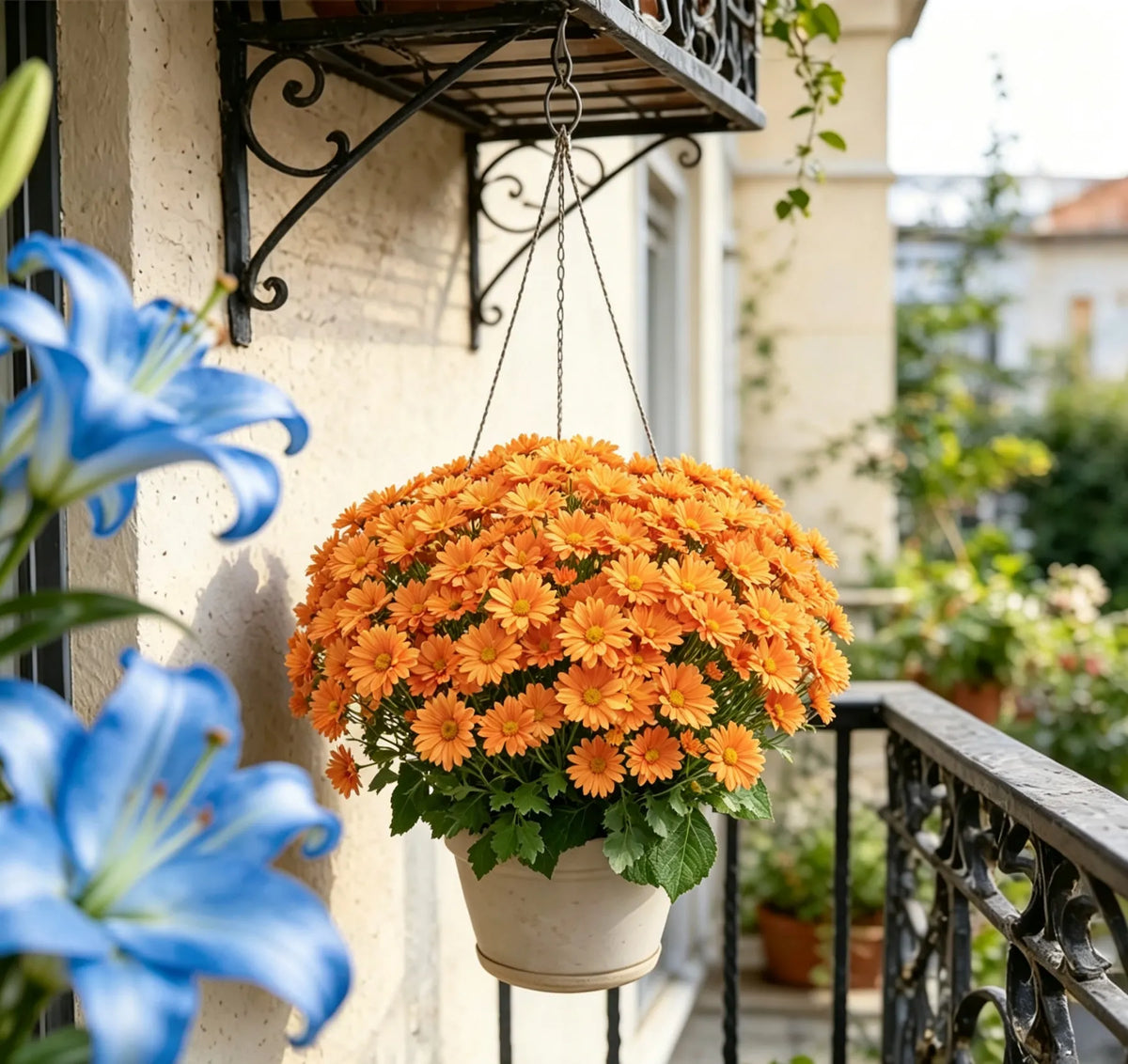 ⚡Paskutinė diena 70% NUOLAIDA🌼Sveiki ruduo – dirbtinės gėlės Lauko saulėlydis mamoms – atsparus UV spinduliams, atsparus vandeniui, vėjo nepralaidus